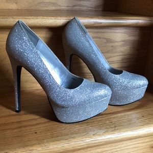 silver pumps